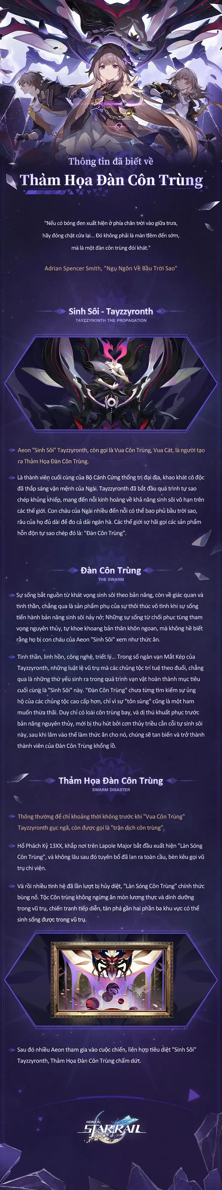 Cốt truyện Honkai Star Rail: Thảm Họa Đàn Côn Trùng