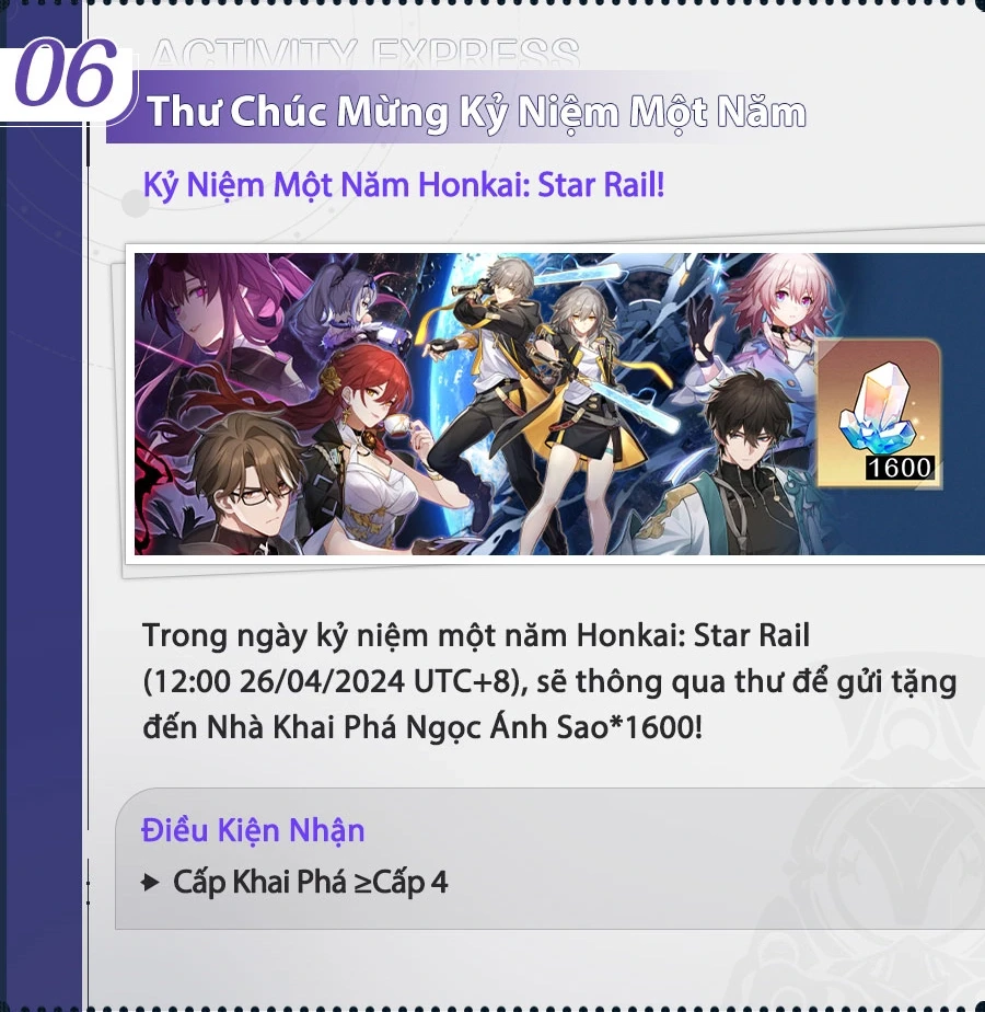 Honkai: Star Rail công bố sự kiện của phiên bản 2.1