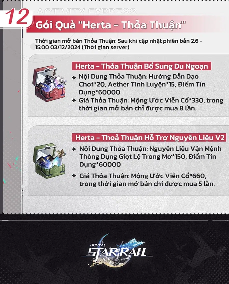Danh sách sự kiện Honkai: Star Rail phiên bản 2.6 - 12