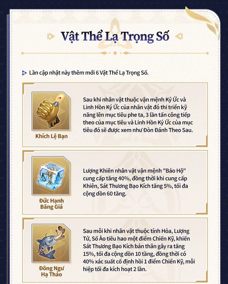 Cập nhật Vũ Trụ Sai Phân phiên bản 3.8