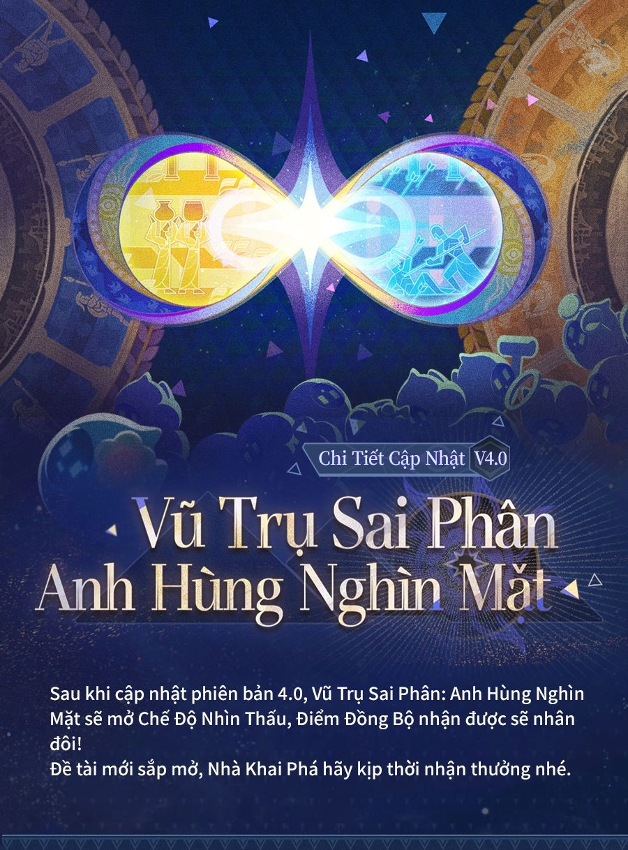 Chi tiết cập nhật Vũ Trụ Sai Phân phiên bản 4.0