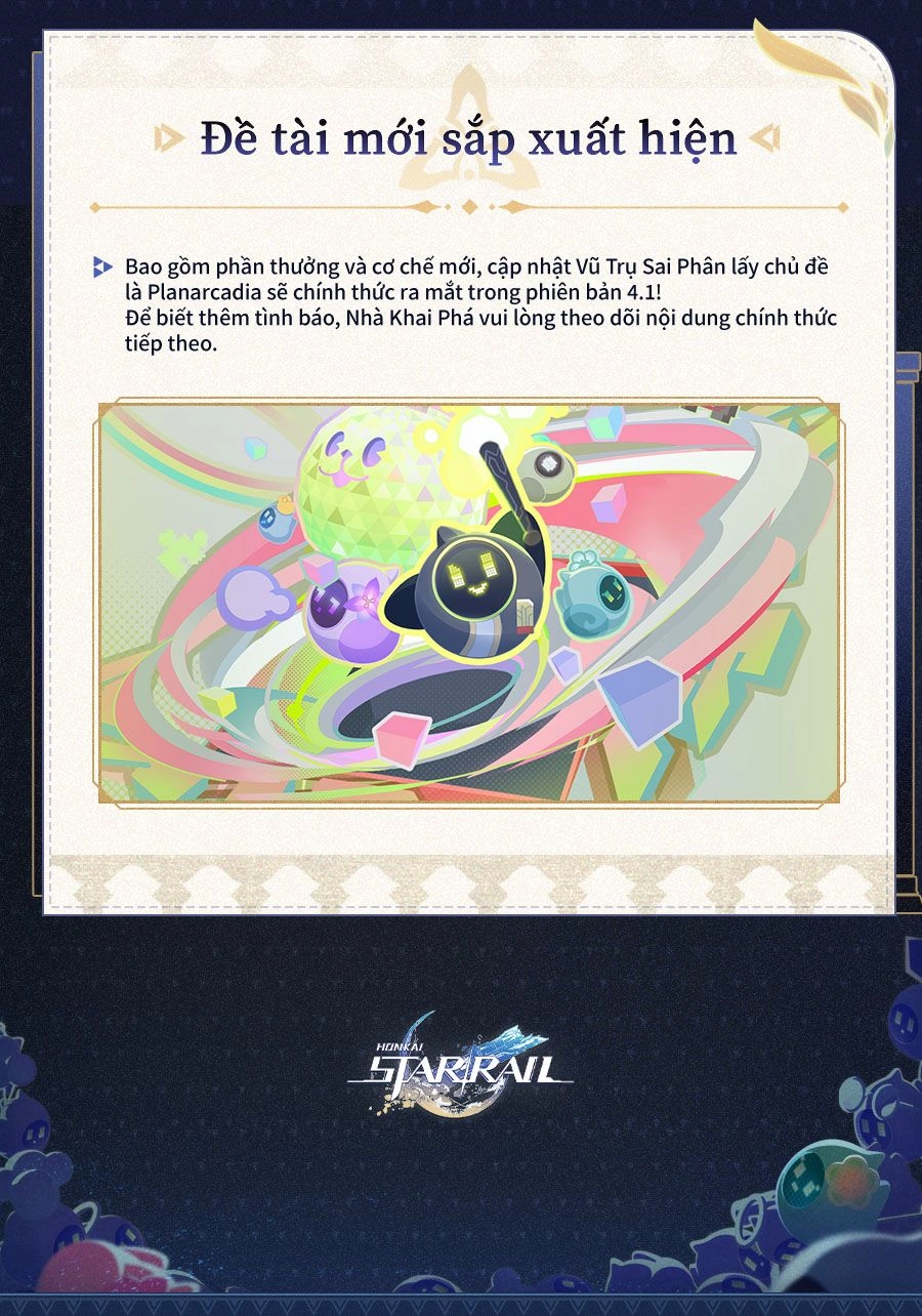 Chi tiết cập nhật Vũ Trụ Sai Phân phiên bản 4.0