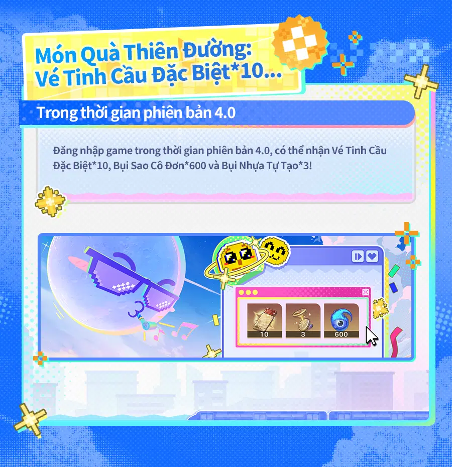 Danh sách quà tặng miễn phí của phiên bản 4.0