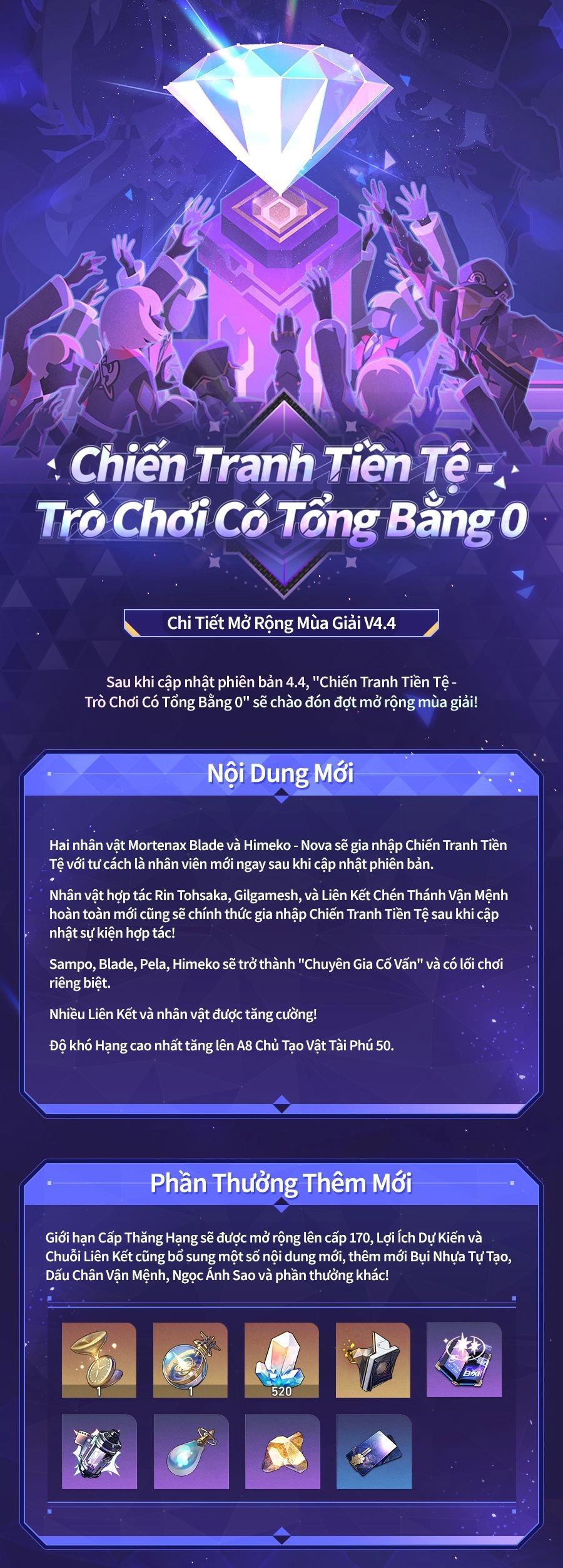 Phiên bản 4.4 mở rộng Chiến Tranh Tiền Tệ